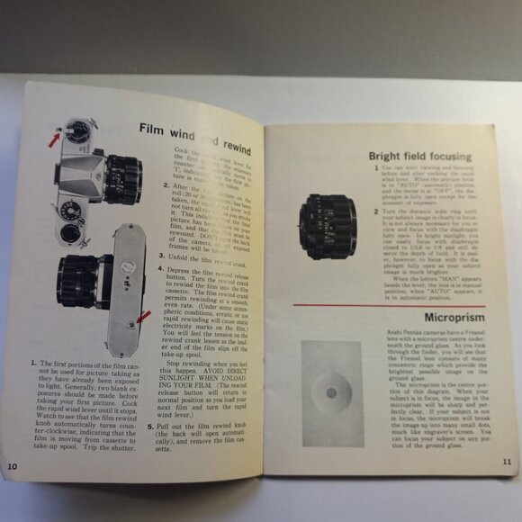 Asahi Pentax S P 500 Film Camera Operating Manual Original Vintage Copy - Picture 7 of 8